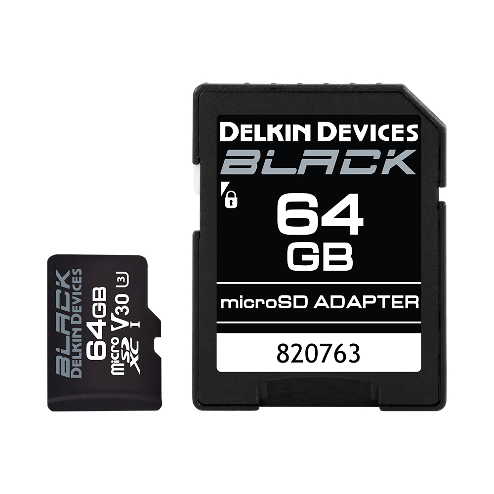 Shop Delkin Rugged 64GB microSDXC BLACK Memory Card by Delkin at B&C Camera