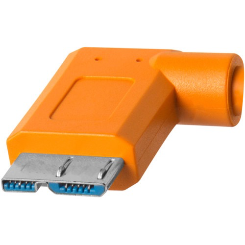 Tether Tools TetherPro USB Type-C Male to Micro-USB 3.0 Type B Male Cable (15, Orange, Right-Angle)