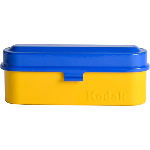 Kodak Steel 135mm Film Case (Blue Lid/Yellow Body)