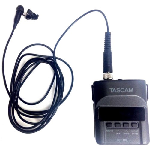 Tascam DR-10L Micro Portable Audio Recorder with Lavalier Microphone (Black)