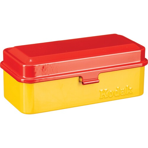 Kodak Steel 120/135mm Film Case (Red Lid/Yellow Body)