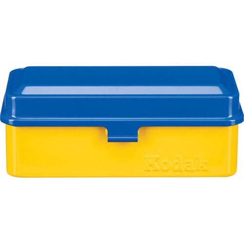 Kodak Steel 120/135mm Film Case (Blue Lid/Yellow Body)