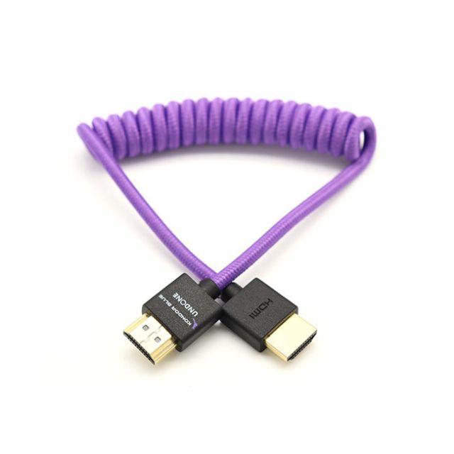 Kondor Blue Coiled HDMI Cable (12 to 24")