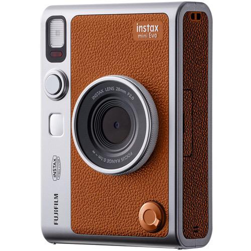FUJIFILM INSTAX MINI EVO Hybrid Instant Camera (Brown) by Fujifilm