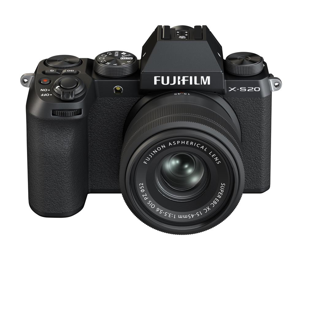 Fujifilm X-S20 Mirrorless Digital Camera with XC15-45mmF3.5-5.6 OIS PZ Lens Kit (Black) - B&C Camera