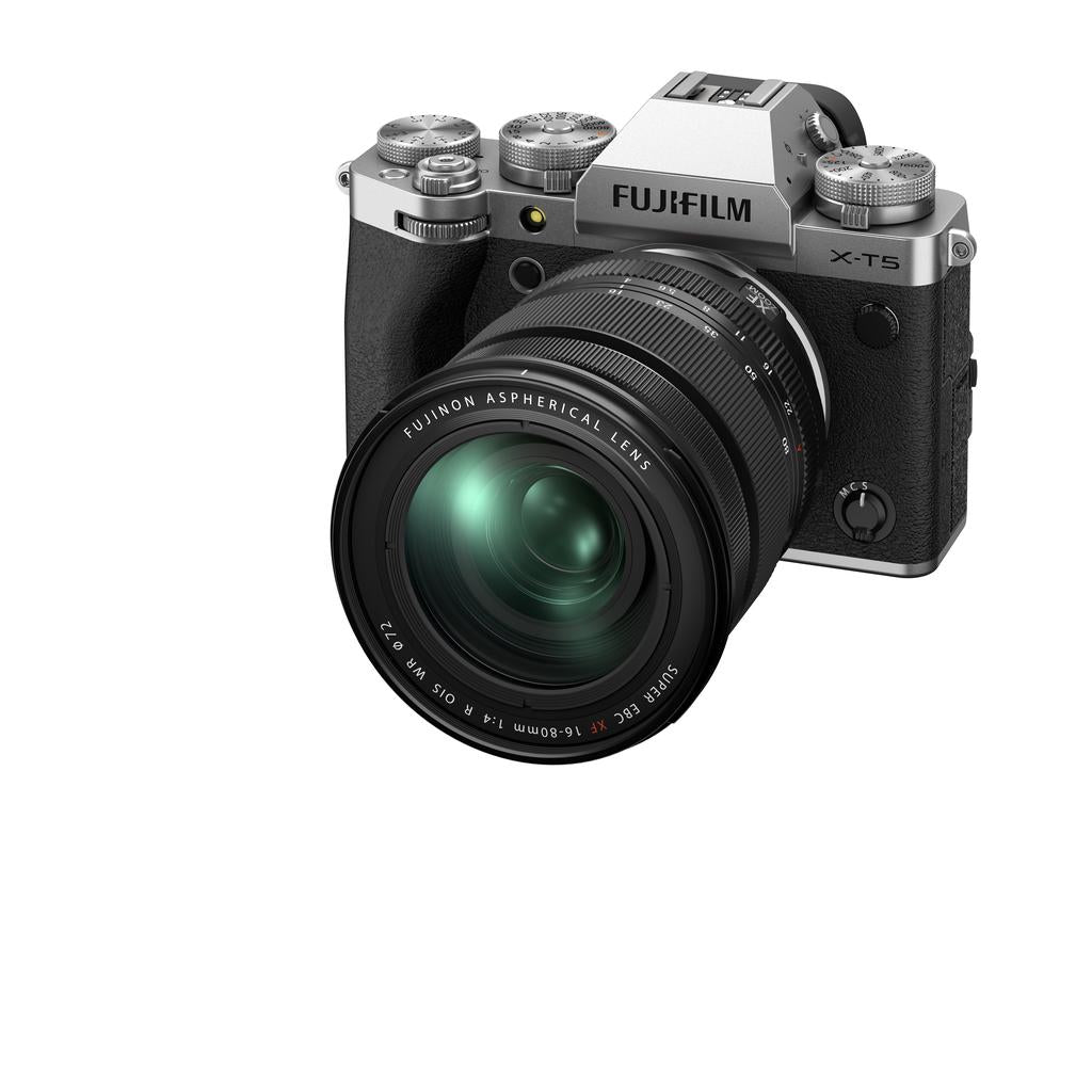 FUJIFILM X-T5 Mirrorless Camera with 16-80mm Lens (Silver) by