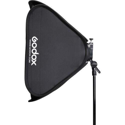 Godox S2 Speedlite Bracket with Softbox, Grid & Carrying Bag Kit (23.6 x 23.6") - B&C Camera