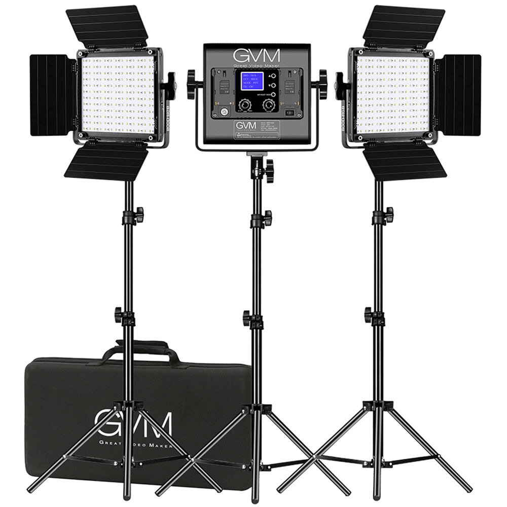 GVM 800D-RGB LED Light Panel (3-Light Kit) - B&C Camera