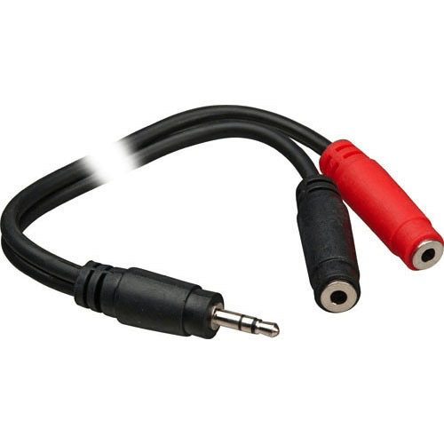 Shop Hosa Technology Stereo Mini (3.5mm) Male to 2 Mono Mini (3.5mm) Female Y-Cable - 6 by HOSA TECH at B&C Camera