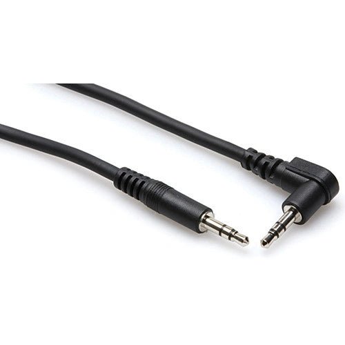 Hosa Technology Stereo Mini Male to Stereo Mini Angled Male Cable (10”) - B&C Camera