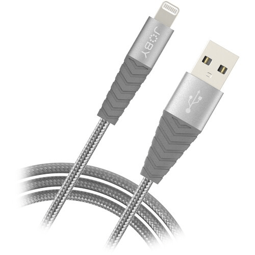 Shop JOBY Charge & Sync Lightning Cable (3.9', Space Grey) by Joby at B&C Camera