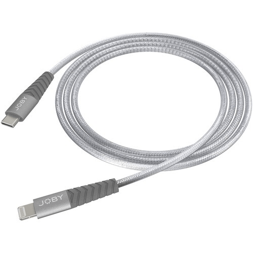 Shop JOBY Charge & Sync USB Type-C to Lightning Cable (6.6', Space Grey) by Joby at B&C Camera