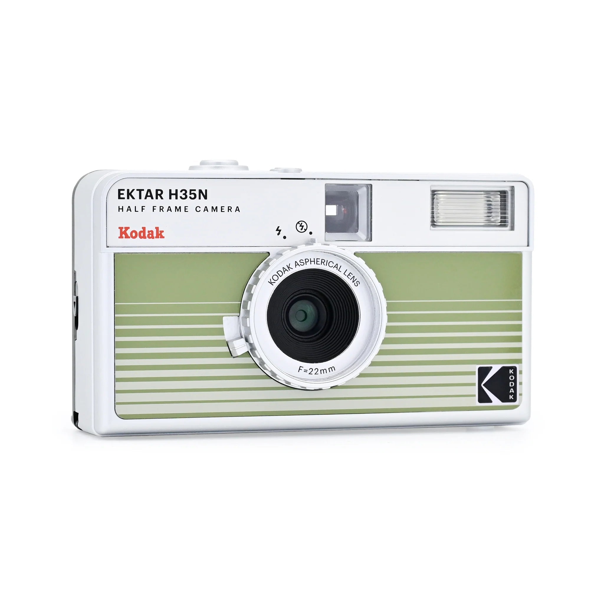 Kodak Ektar H35N 1/2 Frame Film Camera (Striped Green) by Kodak at 