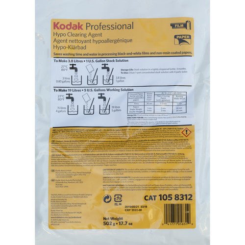 Kodak Professional Hypo Clearing Agent (To Make 5 gal, 2019 Version) - B&C Camera
