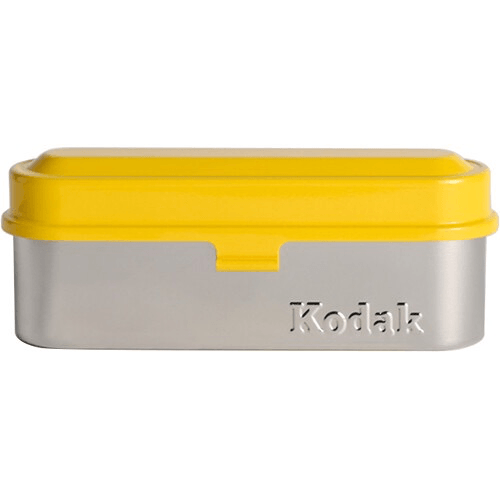 Shop Kodak Steel 135mm Film Case (Yellow Lid/Silver Body) by Kodak at B&C Camera