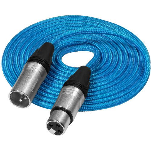 Kondor Blue 3-Pin XLR Male to 3-Pin XLR Female Audio Cable (10’) - B&C Camera