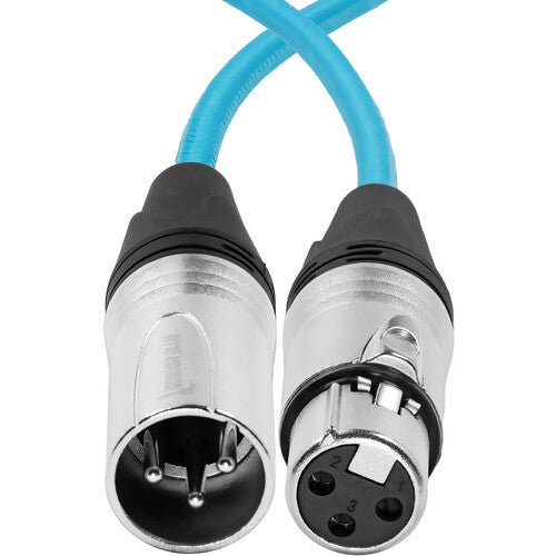 Kondor Blue 3-Pin XLR Male to 3Pin XLR Female Audio Cable for On-Camera Mic )18”) - B&C Camera