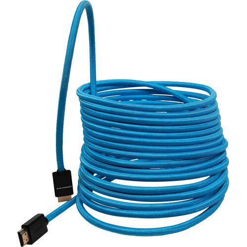 Kondor Blue Braided HDMI 4K Cable (25’, Blue) - B&C Camera