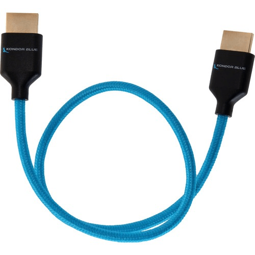Shop Kondor Blue Braided Ultra-High Speed HDMI Cable (Blue, 17") by KONDOR BLUE at B&C Camera