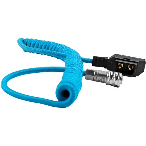 Shop Kondor Blue Coiled D-Tap to 2-Pin Power Cable for BMPCC 6K/4K (Blue) by KONDOR BLUE at B&C Camera