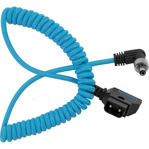 Shop Kondor Blue Coiled D-Tap to Locking DC 2.5mm Right-Angle Cable (16 to 50") by KONDOR BLUE at B&C Camera