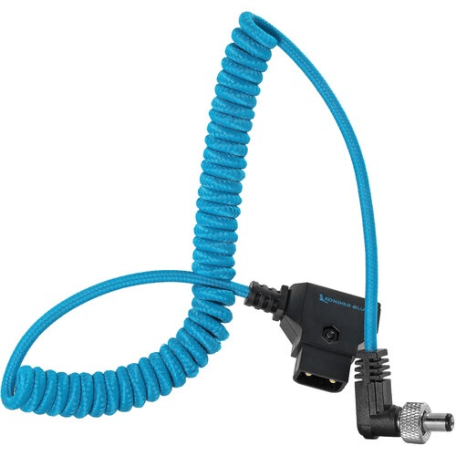 Shop Kondor Blue Coiled D-Tap to Locking DC 2.5mm Right-Angle Cable (16 to 50") by KONDOR BLUE at B&C Camera