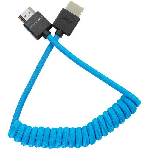 Shop Kondor Blue Coiled High-Speed HDMI 2.0 Braided Cable (12 to 24", Kondor Blue) by KONDOR BLUE at B&C Camera