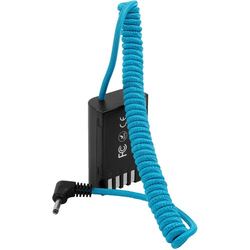 Shop Kondor Blue DMW-BLK22 Dummy Battery to DC 1.35/3.5mm Coiled Cable (16 to 36") by KONDOR BLUE at B&C Camera