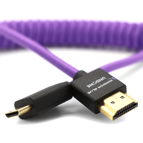 Shop Kondor Blue Gerald Undone Braided Coiled High-Speed Mini-HDMI to HDMI Cable (Limited Purple Edition, 12 to 24") by KONDOR BLUE at B&C Camera