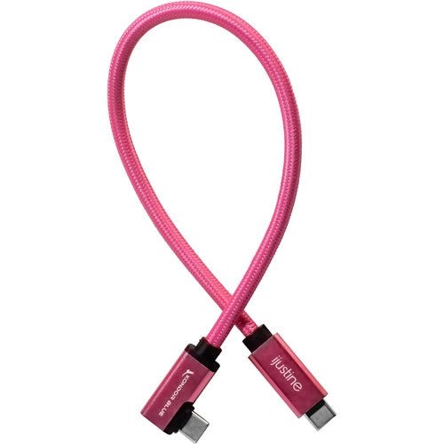 Kondor Blue iJustine Male USB-C 3.2 Gen 2 Right Angle Cable (1', Pink) - B&C Camera