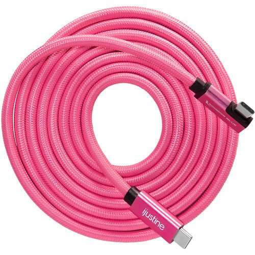 Kondor Blue iJustine Male USB-C 3.2 Gen 2 Right Angle Cable (6', Pink) - B&C Camera