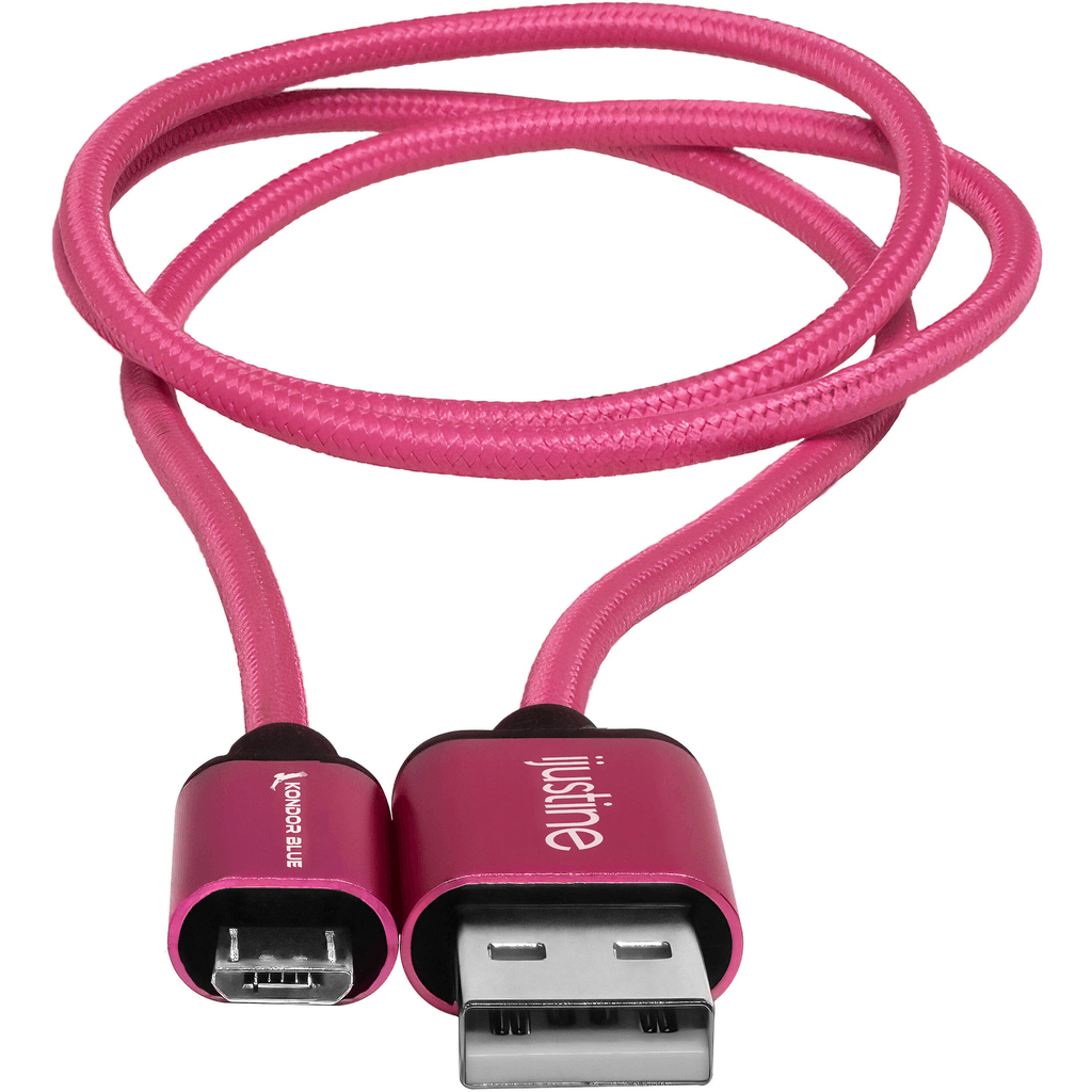 Kondor Blue iJustine Micro-USB to USB-A Charge and Sync Cable (30", Pink) - B&C Camera