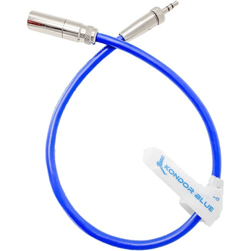 Shop Kondor Blue Mini-XLR Male to Locking 3.5mm Stereo Cable for BMPCC 6K & 4K (Blue) by KONDOR BLUE at B&C Camera