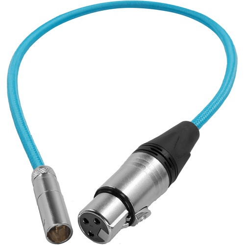 Shop Kondor Blue Mini-XLR Male to XLR Female Audio Cable for Canon C70 & BMPCC 6K/4K (Blue, 16") by KONDOR BLUE at B&C Camera