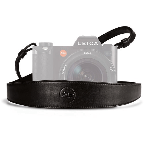Shop Leica Wide Saddle Leather Camera Strap (Black) by Leica at B&C Camera