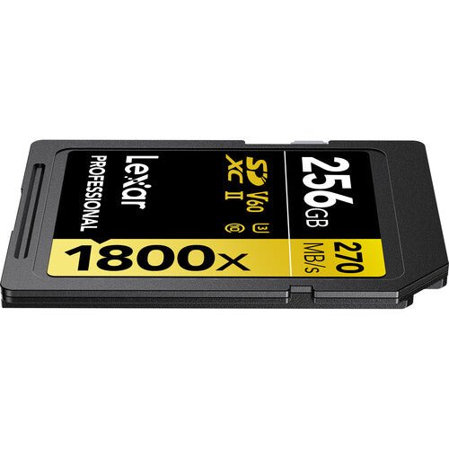 Lexar 256GB Professional 1800x UHS-II SDXC Memory Card (GOLD Series) - B&C Camera