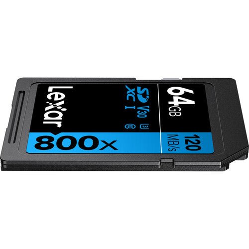 Lexar 64GB High-Performance 800x UHS-I SDXC Memory Card (BLUE Series, 2-Pack) - B&C Camera