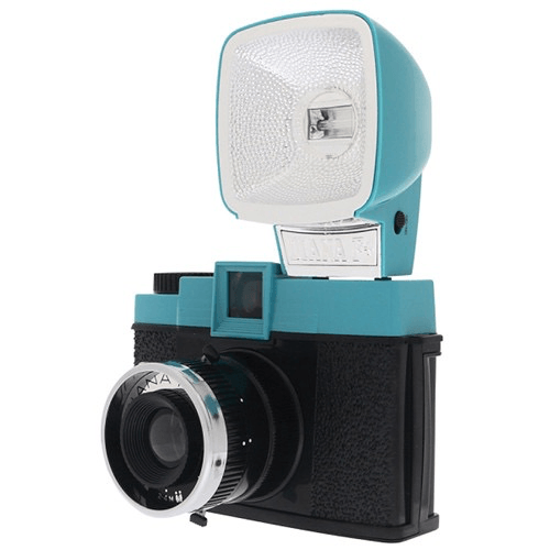 Shop Lomography Diana F+ Film Camera and Flash (Teal/Black) by lomography at B&C Camera