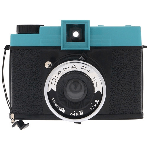 Shop Lomography Diana F+ Film Camera and Flash (Teal/Black) by lomography at B&C Camera