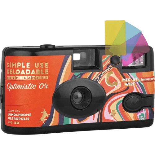 Shop Lomography Simple Use Reloadable Film Camera Optimistic Ox Edition by lomography at B&C Camera