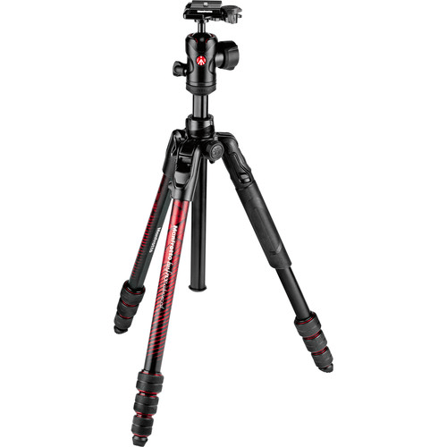 Shop Manfrotto Befree Advanced Travel Aluminum Tripod with Ball Head (Twist Locks, Red) by Manfrotto at B&C Camera