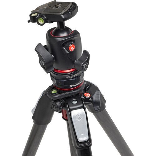 Manfrotto MT055CXPRO4 Carbon Fiber Tripod with MHXPRO-BHQ2 XPRO Ball Head & Move Quick Release Kit - B&C Camera