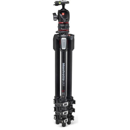 Manfrotto MT055CXPRO4 Carbon Fiber Tripod with MHXPRO-BHQ2 XPRO Ball Head & Move Quick Release Kit - B&C Camera