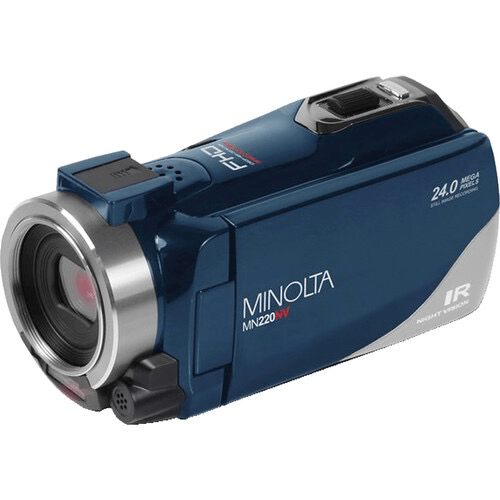 Minolta MN220NV Full HD Night Vision Camcorder with 16x Digital Zoom (Blue) - B&C Camera