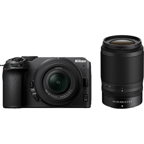 Shop Nikon Z30 Mirrorless Camera with 16-50mm and 50-250mm Lenses by Nikon at B&C Camera