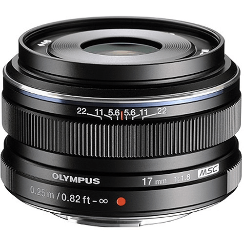 Olympus M.Zuiko Digital 17mm f/1.8 Lens (Black) - B&C Camera