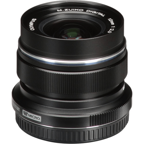 Shop Olympus M.Zuiko Digital ED 12mm f/2.0 Lens (Black) by Olympus at B&C Camera