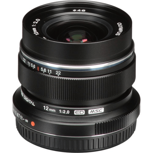 Shop Olympus M.Zuiko Digital ED 12mm f/2.0 Lens (Black) by Olympus at B&C Camera