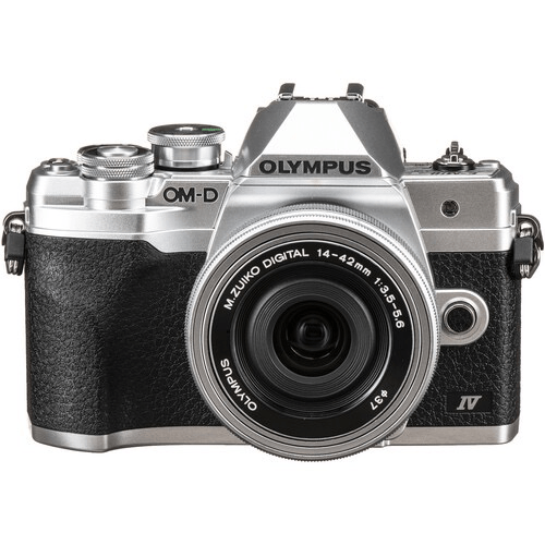 Shop Olympus OM-D E-M10 Mark IV Mirrorless Digital Camera with 14-42mm Lens (Silver) by Olympus at B&C Camera
