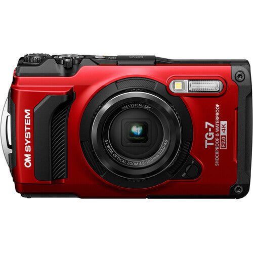 OM SYSTEM Tough TG-7 Digital Camera (Red) - B&C Camera